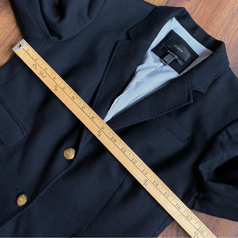J. Crew Black Wool Blazer with Gold Buttons - Picture 8 of 9